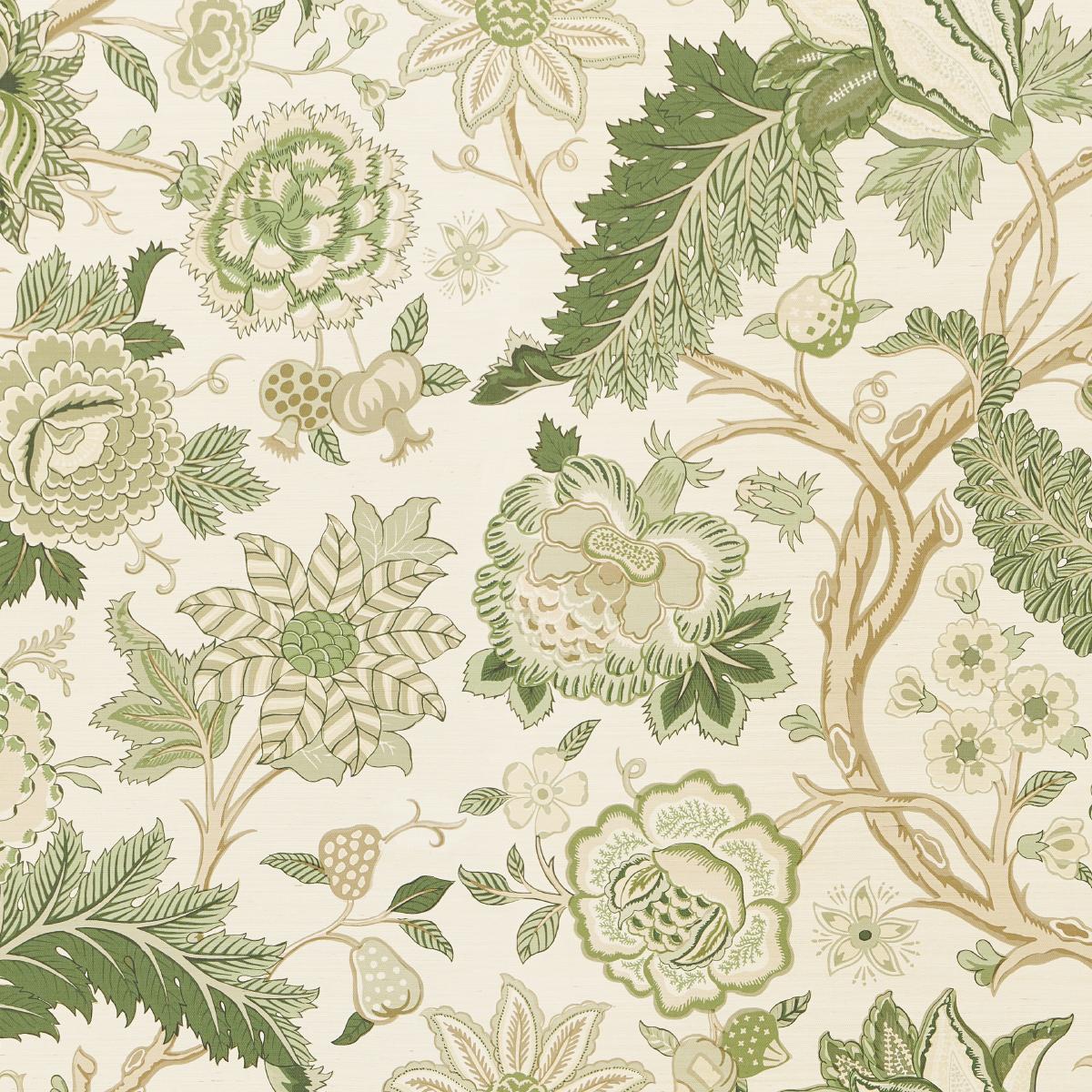 Schumacher Darsy Tree Of Life Sisal Panel Set Leaf Wallpaper