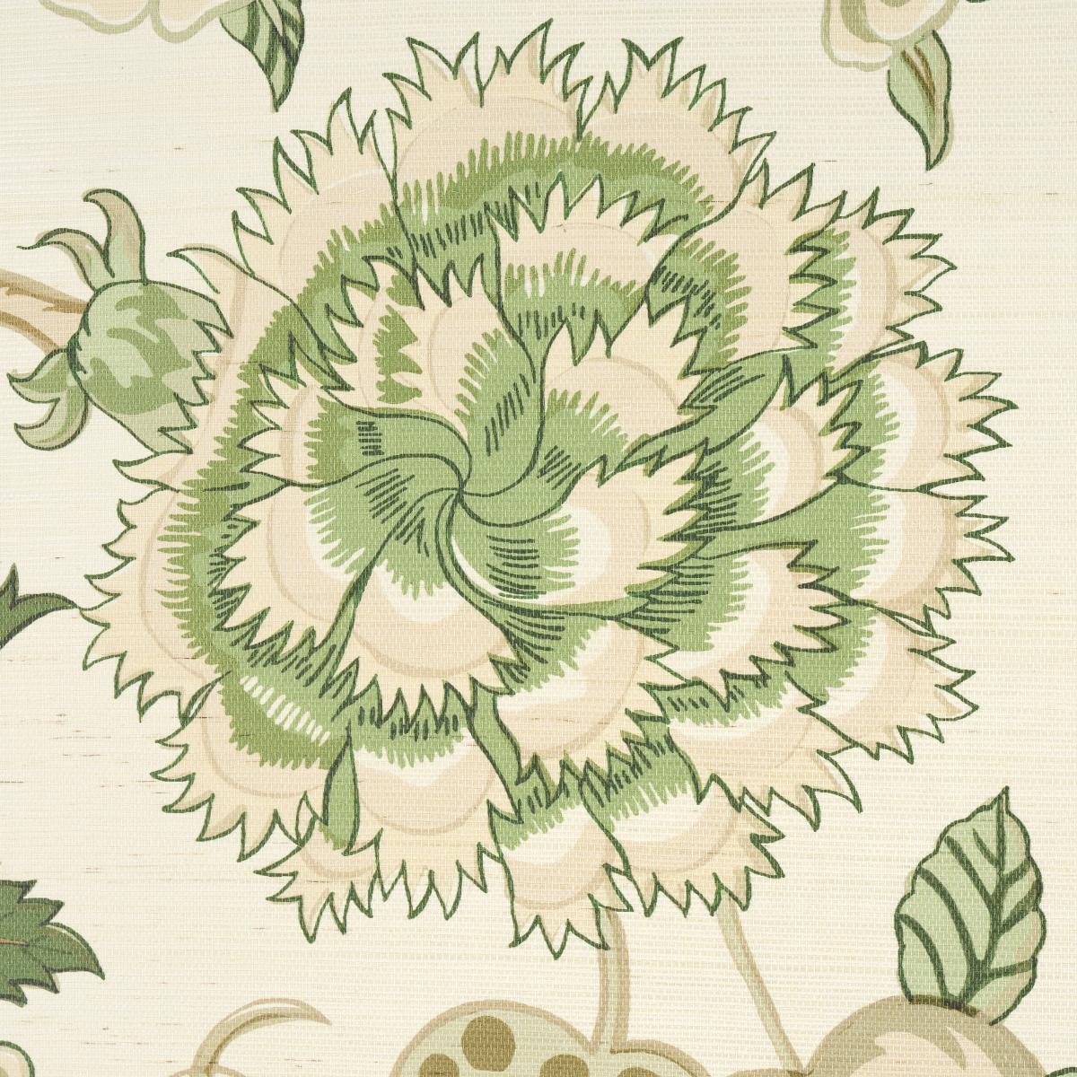 Schumacher Darsy Tree Of Life Sisal Panel Set Leaf Wallpaper