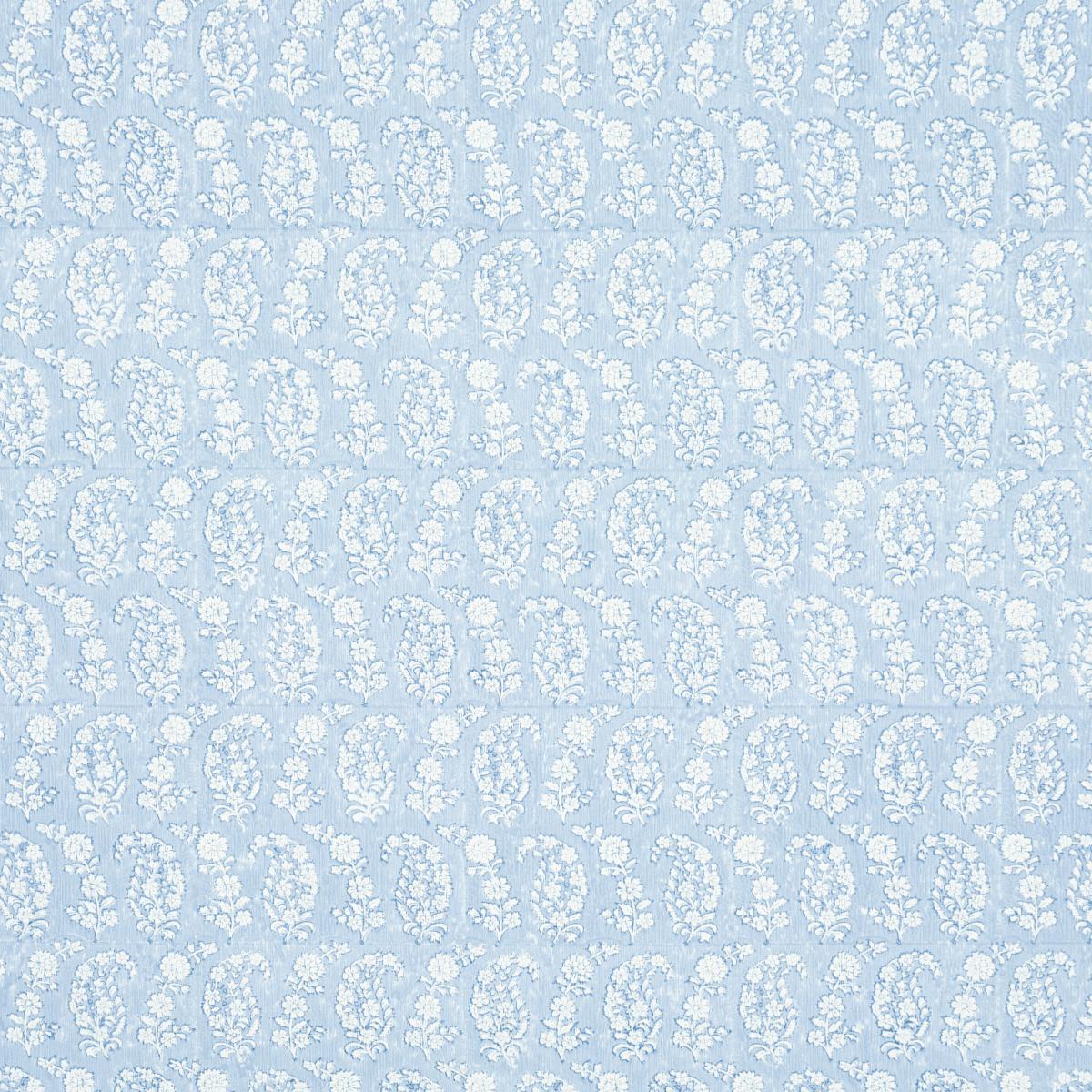Schumacher Arita Block Print Cornflower Wallpaper