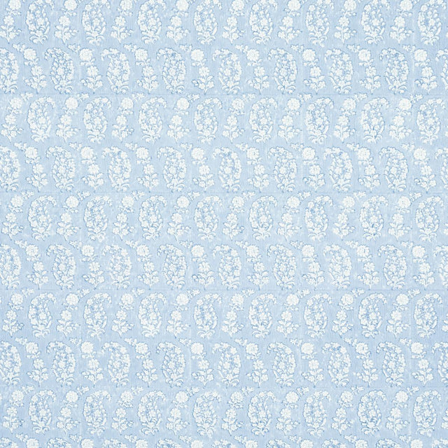 Schumacher Arita Block Print Cornflower Wallpaper