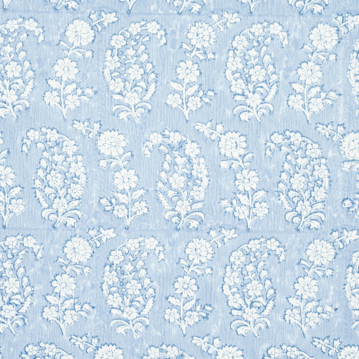 Schumacher Arita Block Print Cornflower Wallpaper