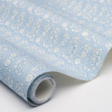 Schumacher Arita Block Print Cornflower Wallpaper