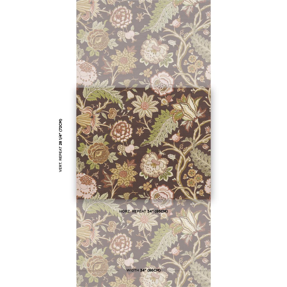 Schumacher Darsy Tree Of Life Sisal Sepia Wallpaper