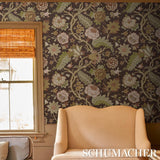 Schumacher Darsy Tree Of Life Sisal Sepia Wallpaper