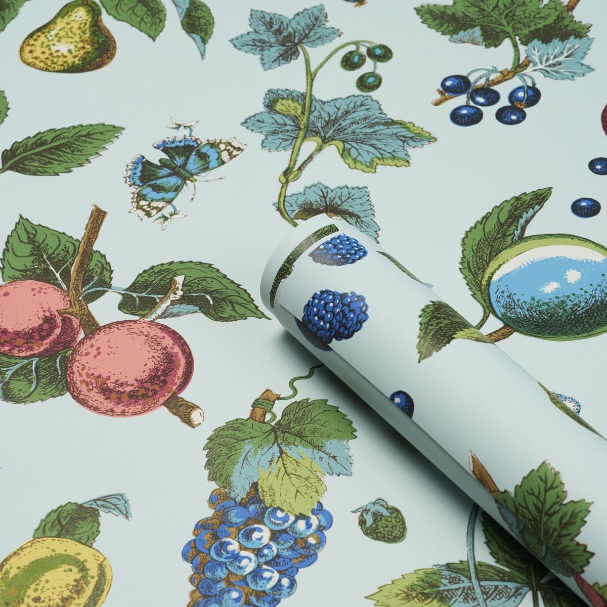 Schumacher Berry Grove Sky Wallpaper