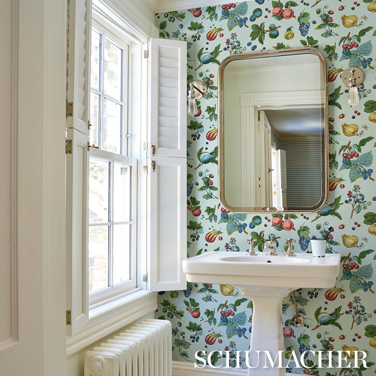 Schumacher Berry Grove Sky Wallpaper