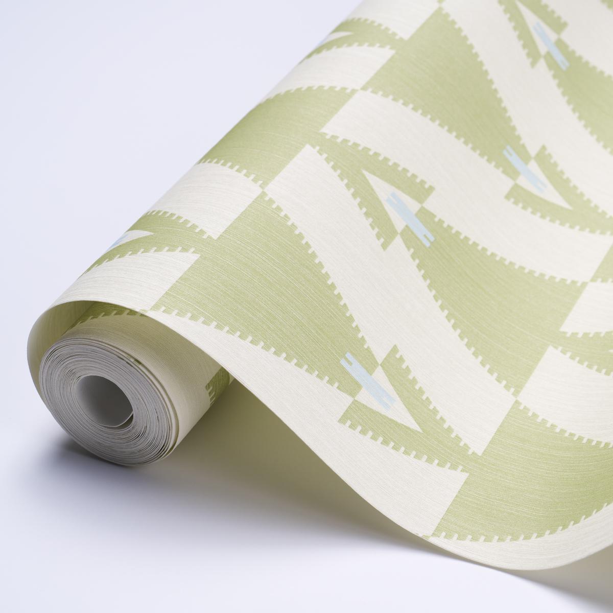 Schumacher Kalido Pistachio Wallpaper