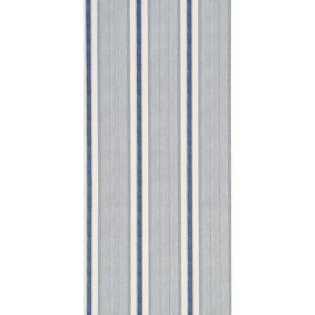 Schumacher Ipala Stripe Vinyl Ocean Wallpaper
