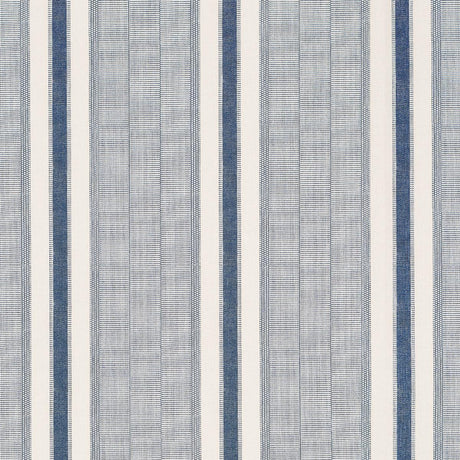 Schumacher Ipala Stripe Vinyl Ocean Wallpaper