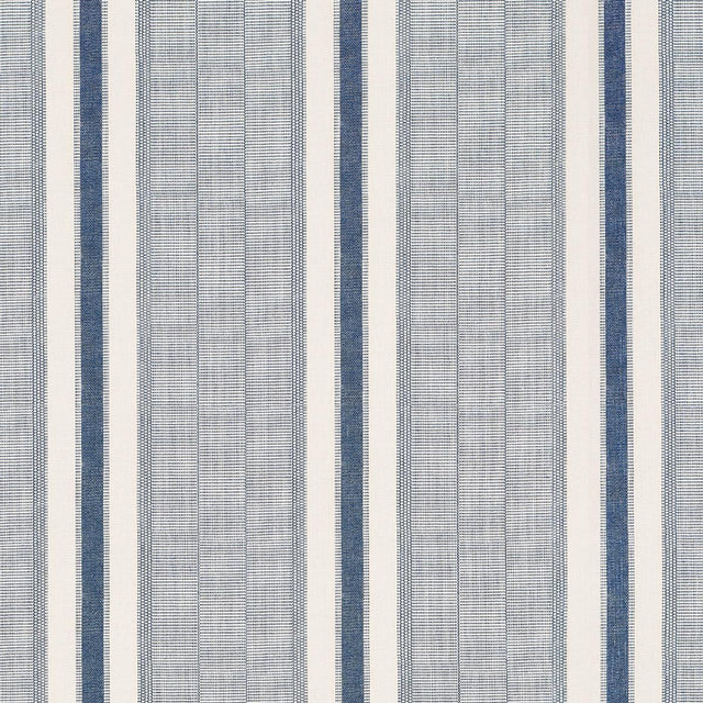Schumacher Ipala Stripe Vinyl Ocean Wallpaper