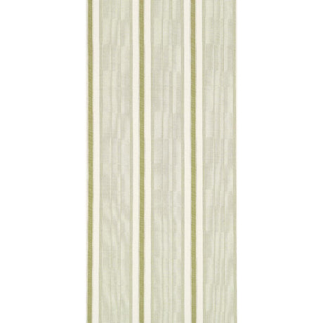 Schumacher Ipala Stripe Vinyl Fern Wallpaper