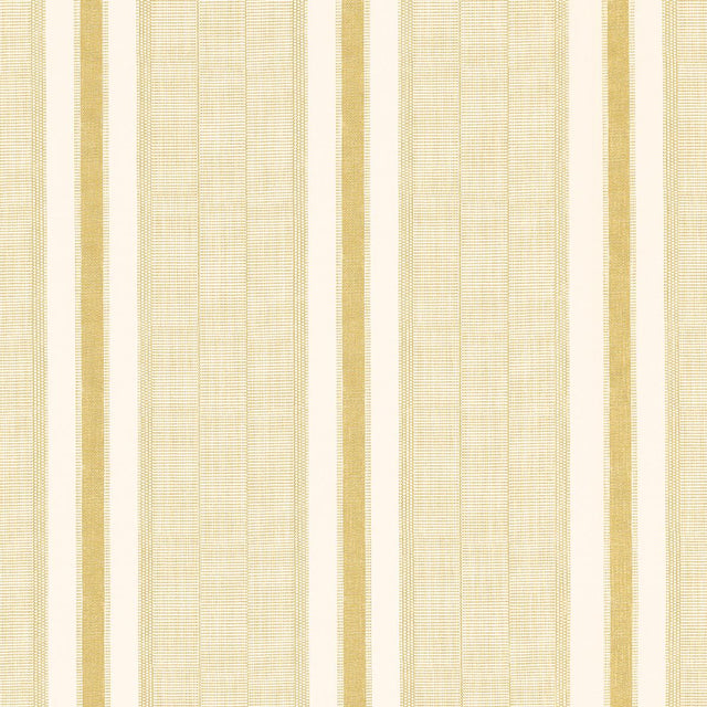 Schumacher Ipala Stripe Vinyl Ochre Wallpaper