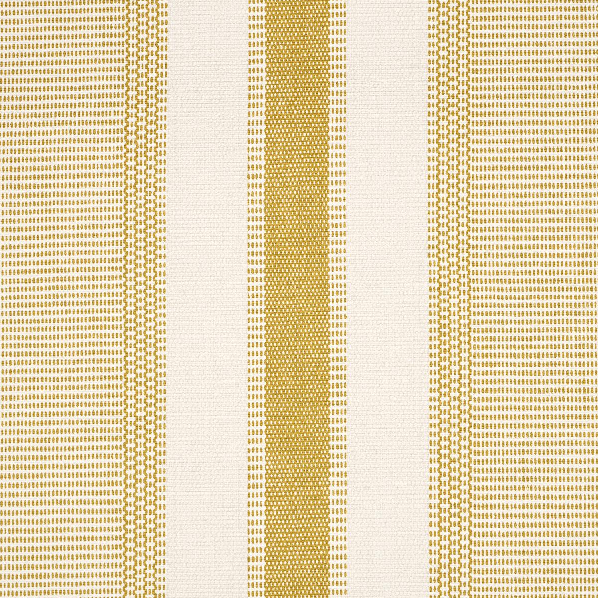 Schumacher Ipala Stripe Vinyl Ochre Wallpaper