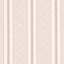 Schumacher Ipala Stripe Vinyl Blush Wallpaper