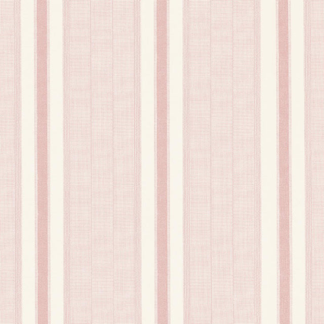 Schumacher Ipala Stripe Vinyl Blush Wallpaper