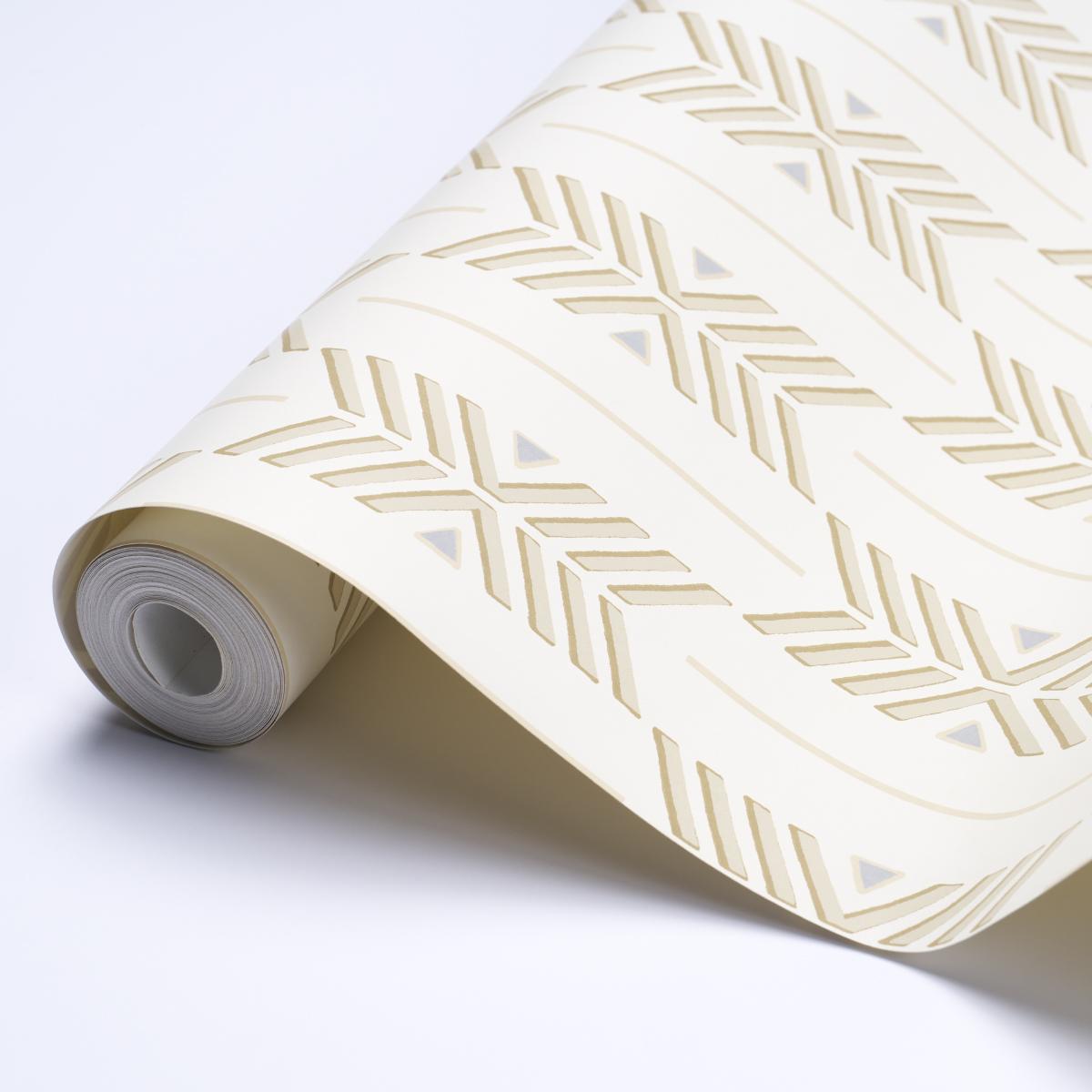 Schumacher Quiver Sesame Wallpaper