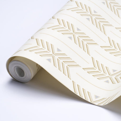 Schumacher Quiver Sesame Wallpaper