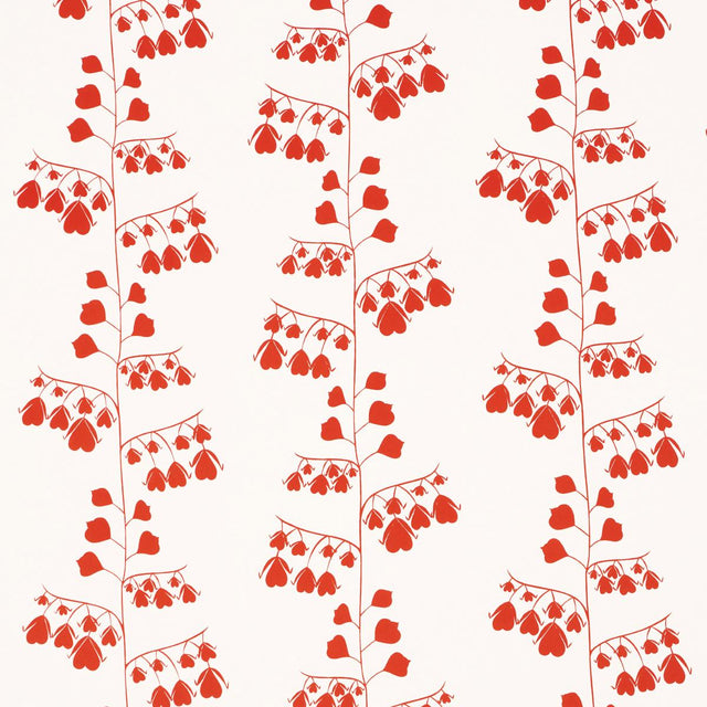 Schumacher Bleeding Hearts Red Wallpaper