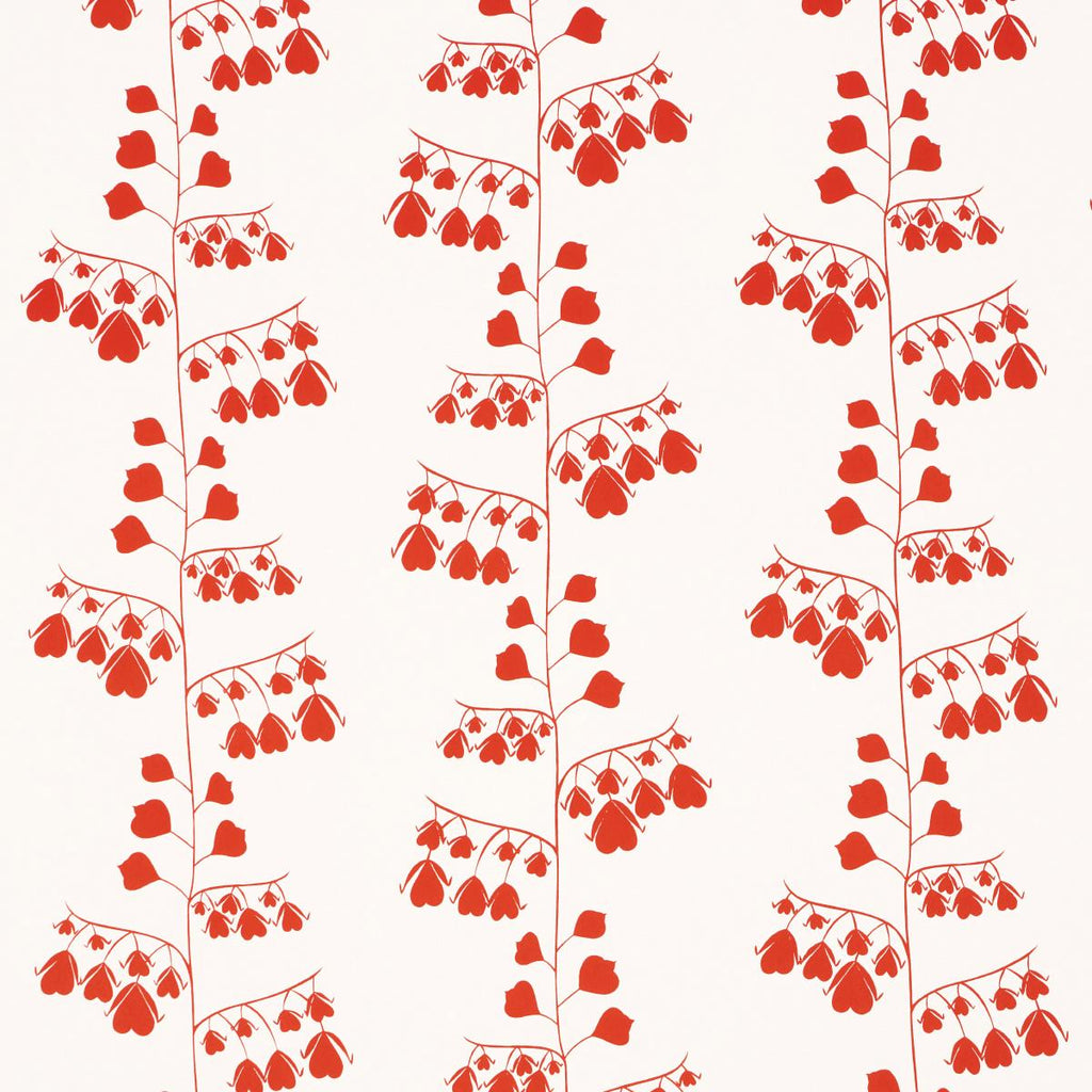 Schumacher Bleeding Hearts Red Wallpaper