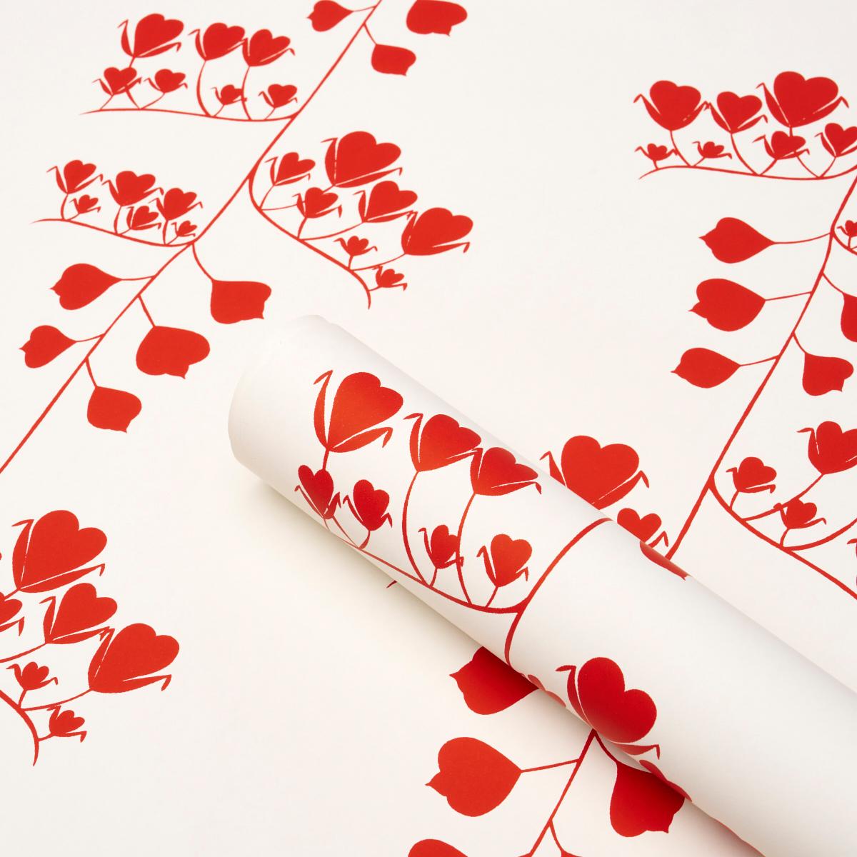 Schumacher Bleeding Hearts Red Wallpaper