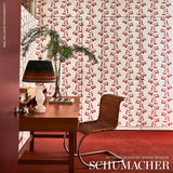 Schumacher Bleeding Hearts Red Wallpaper