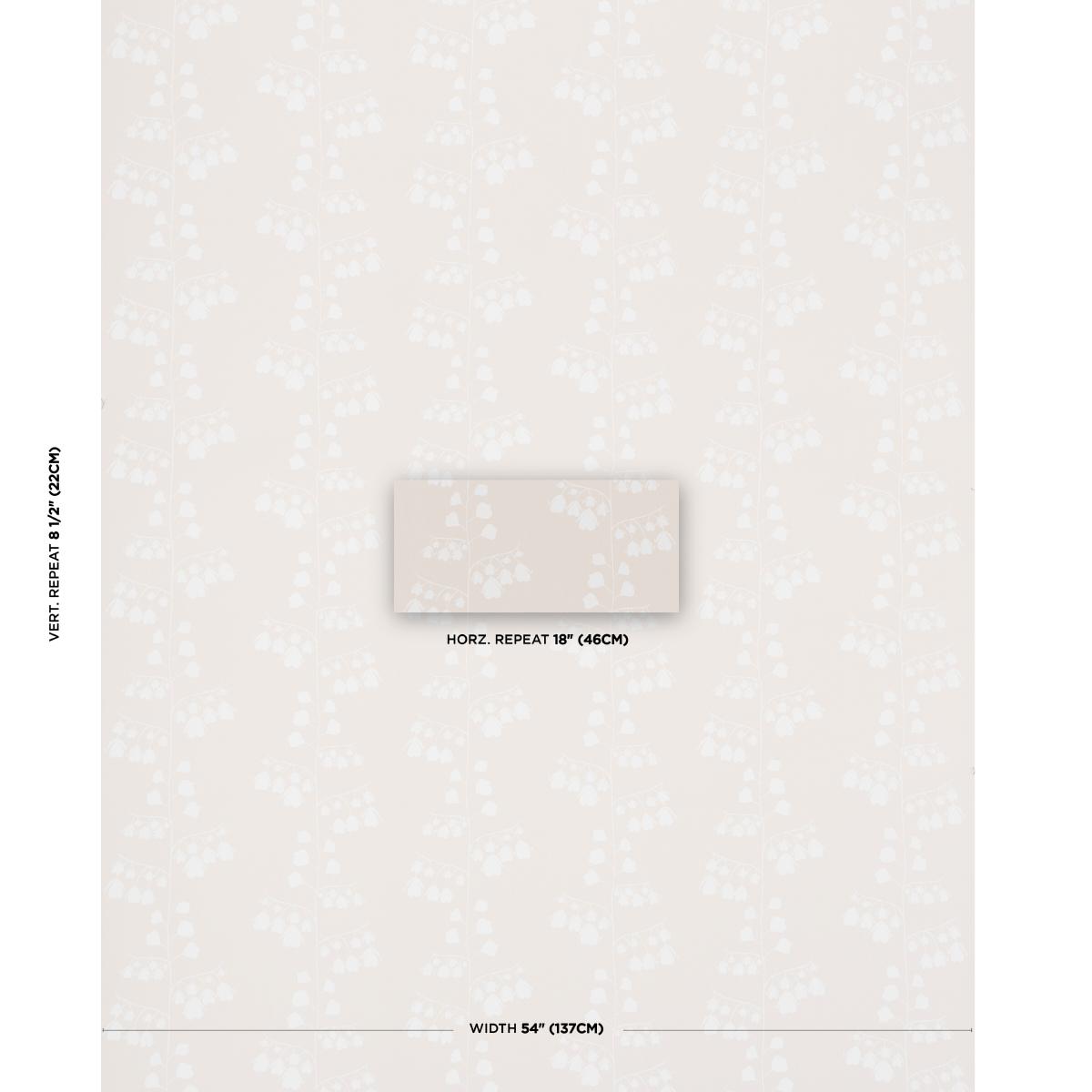 Schumacher Bleeding Hearts Neutral Wallpaper