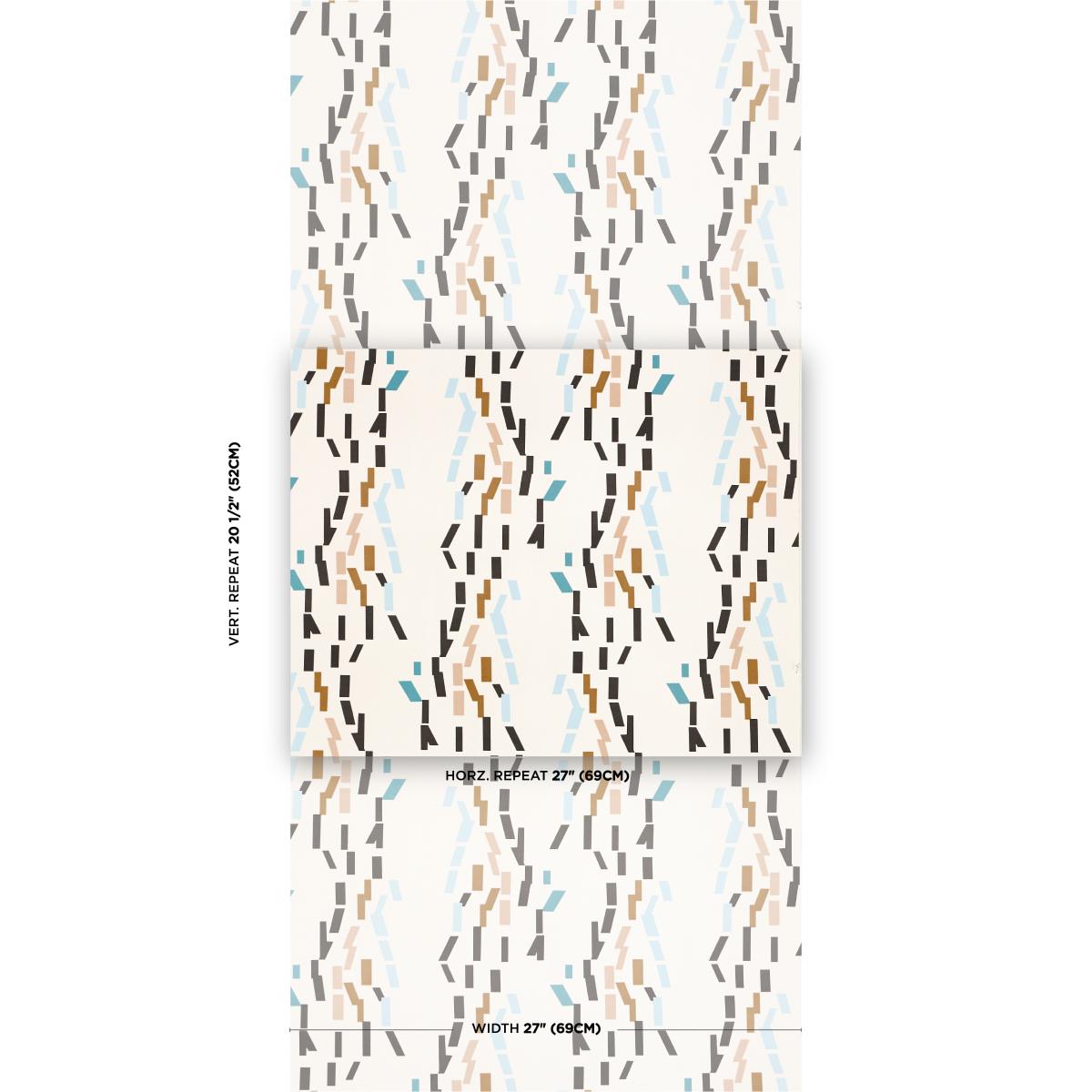 Schumacher Confetti Teal Wallpaper