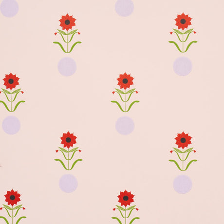 Schumacher Forget Me Dots Pink Wallpaper