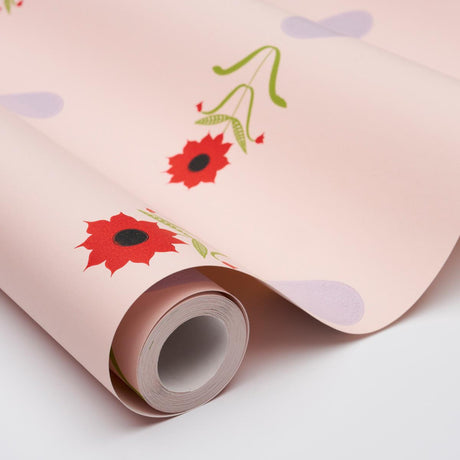Schumacher Forget Me Dots Pink Wallpaper