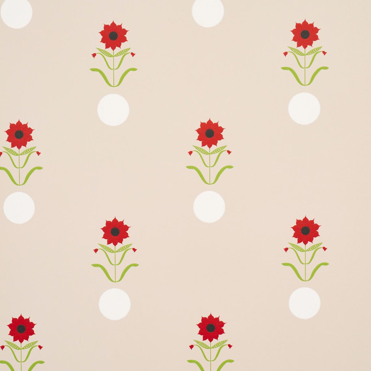 Schumacher Forget Me Dots Neutral Wallpaper