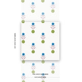 Schumacher Forget Me Dots Blue & Plum Wallpaper