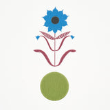 Schumacher Forget Me Dots Blue & Plum Wallpaper