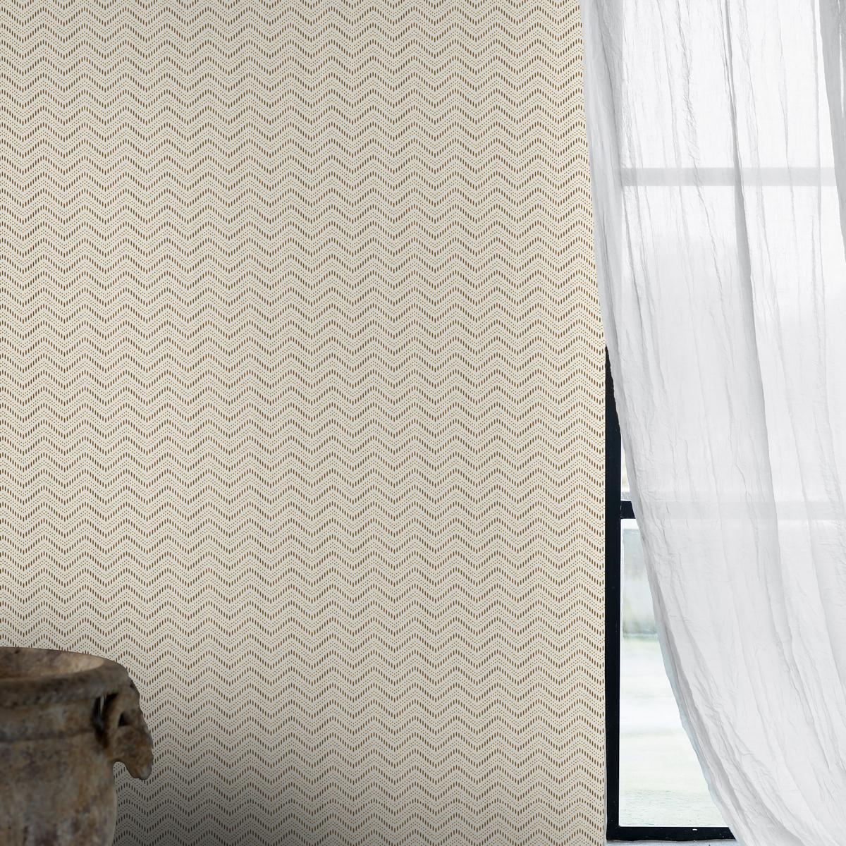 Borastapeter Chevron Dots Natural Wallpaper