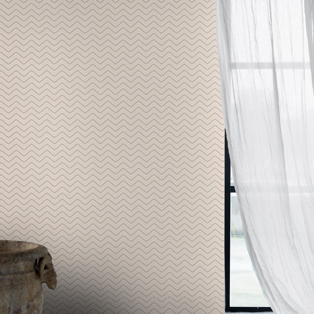 Borastapeter Chevron Dots Pearl Wallpaper