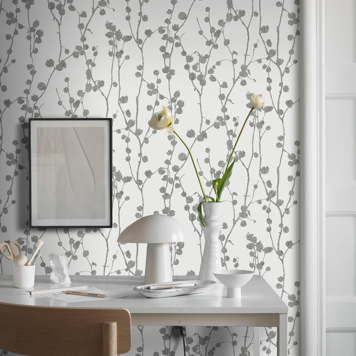 Borastapeter Disa Charcoal Wallpaper