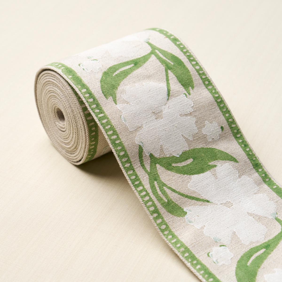 Schumacher Ivory & Leaf Adra Hand Blocked Tape