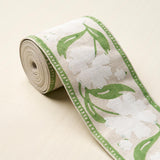Schumacher Ivory & Leaf Adra Hand Blocked Tape