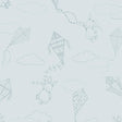 Borastapeter Up & Away Sky And Silver Wallpaper