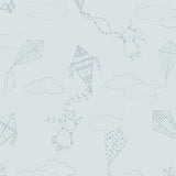 Borastapeter Up & Away Sky And Silver Wallpaper