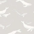 Borastapeter Whales Grey Wallpaper