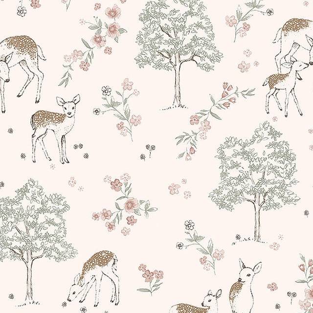 Borastapeter Deer Love Blush Wallpaper
