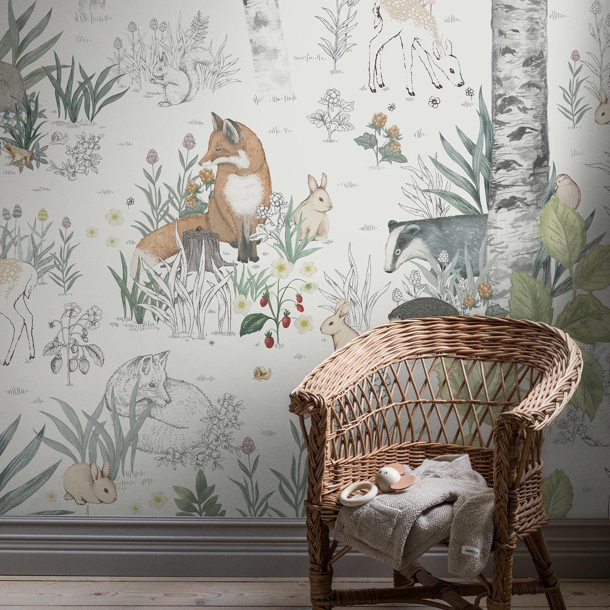Borastapeter Magic Forest Ivory Mural