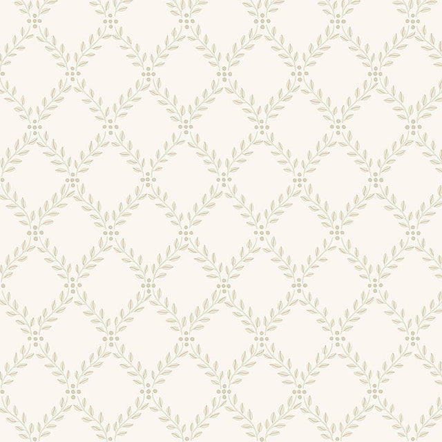 Borastapeter Trellis Leaves Natural Wallpaper