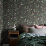 Borastapeter Midsummers Eve Charcoal Wallpaper