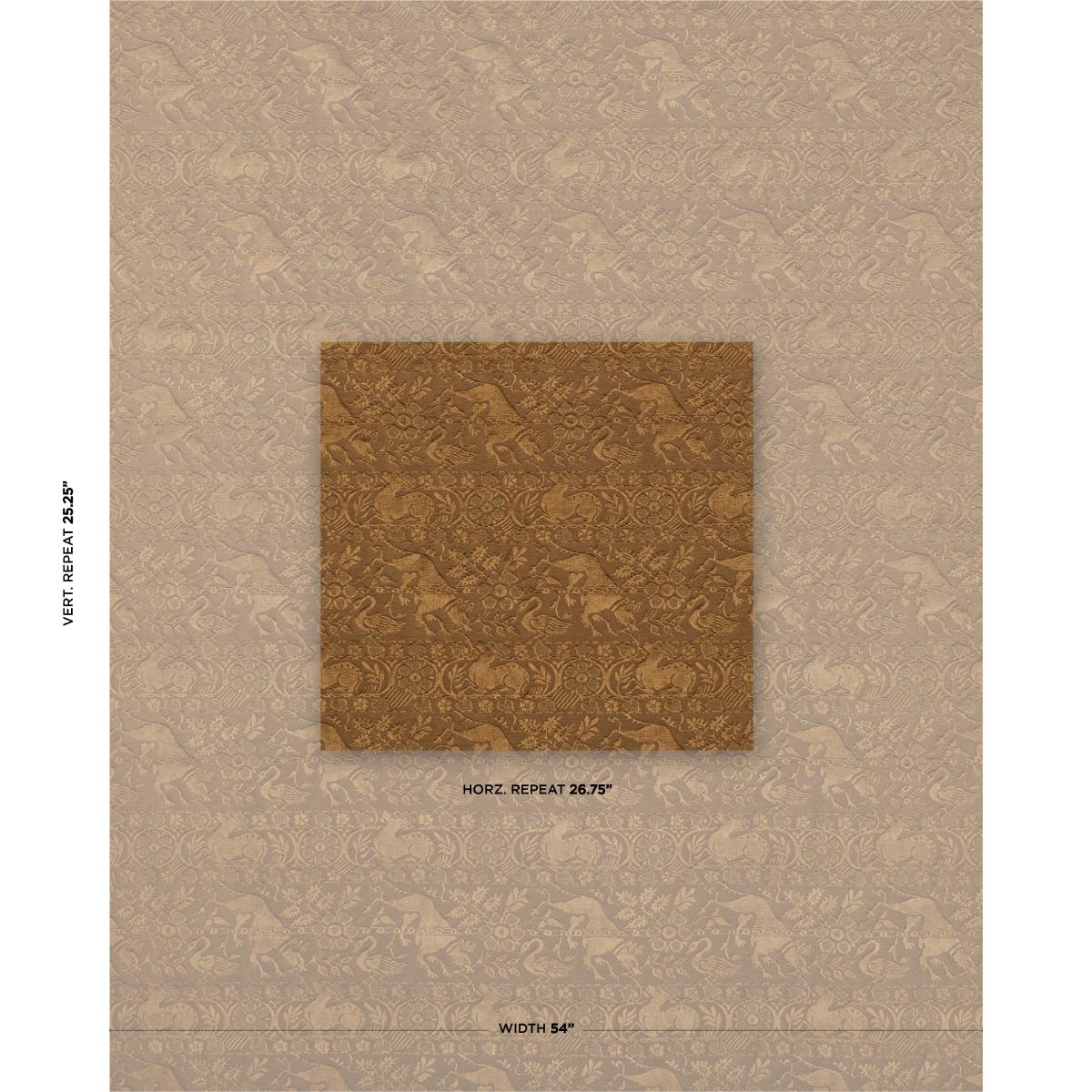 Schumacher Animali Bronze Fabric