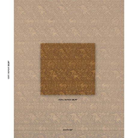 Schumacher Animali Bronze Fabric