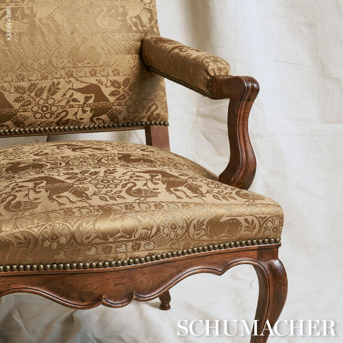 Schumacher Animali Bronze Fabric