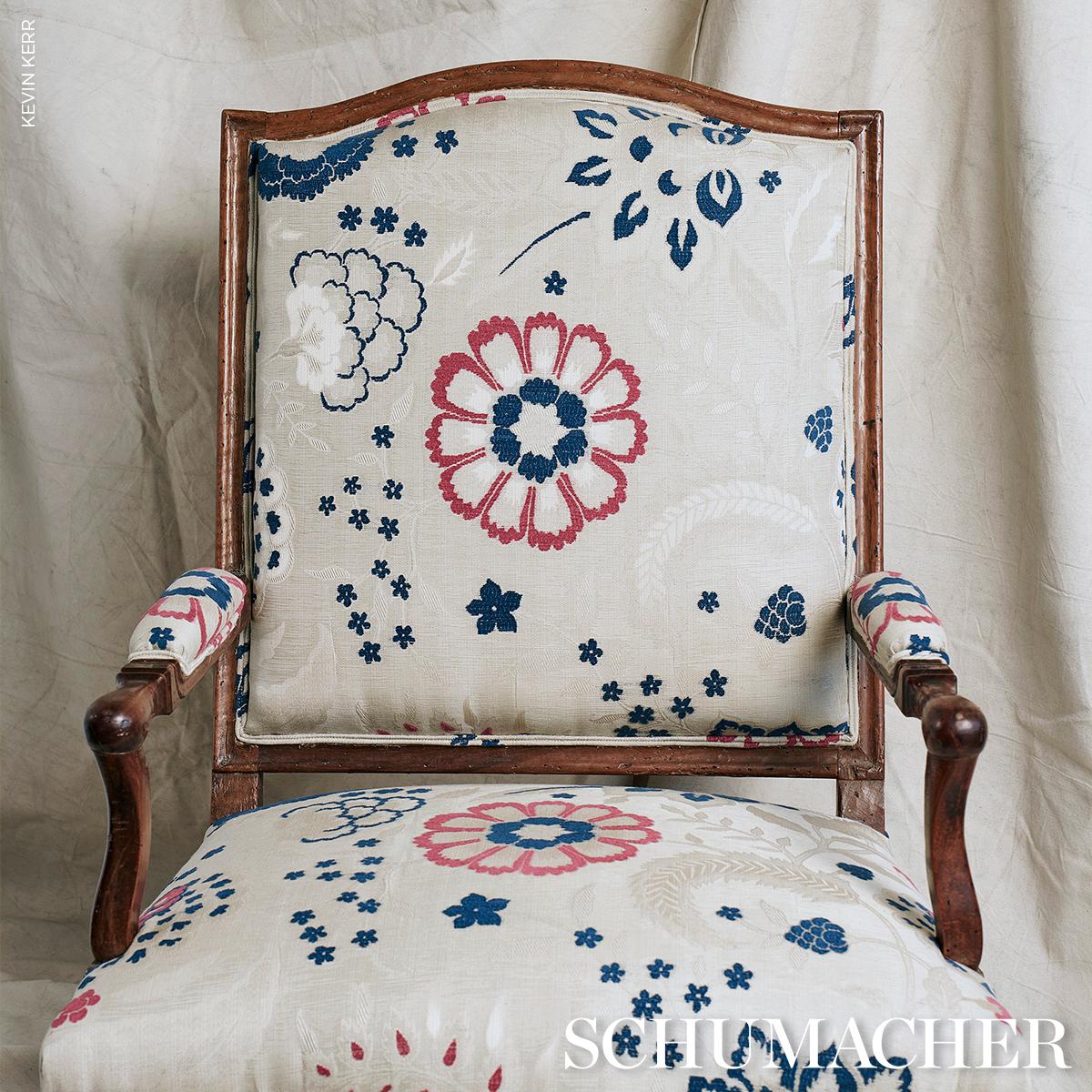 Schumacher Alessia Floral Parchment Fabric