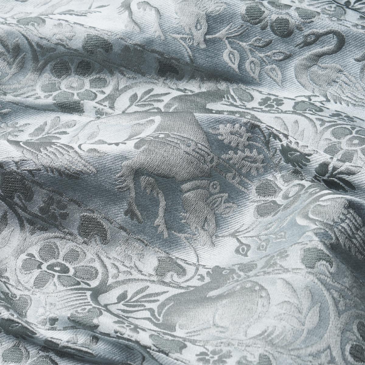 Schumacher Animali Slate Blue Fabric