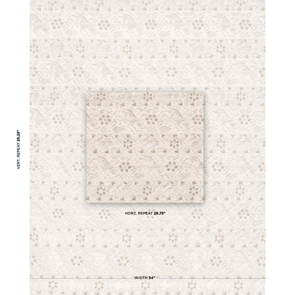 Schumacher Animali Stone Fabric